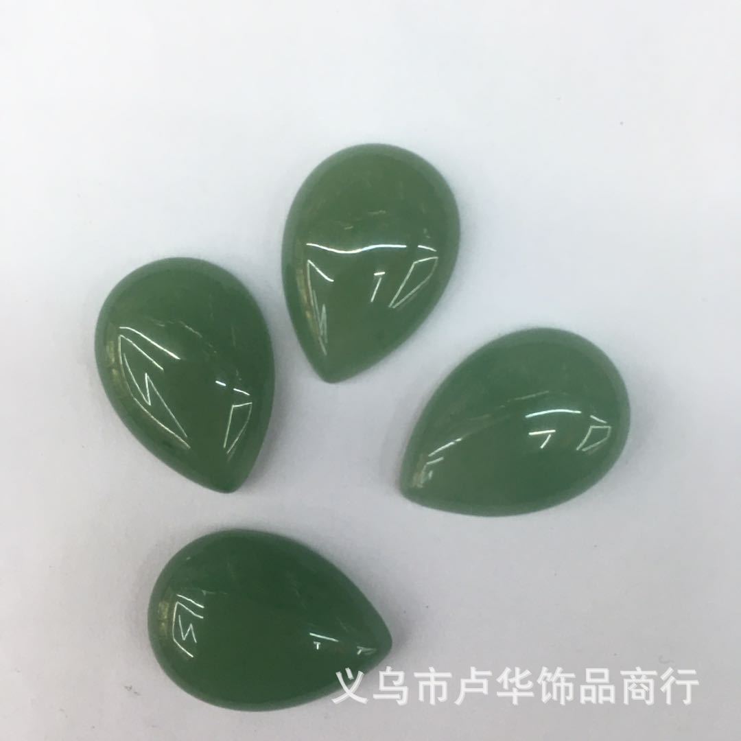 Cross-border direct sales of new Dongling jade water drop ring face, European and American fashionable agate rough stone semi-precious stone wholesale accessories, natural stone jewelry, natural stone ring face, natural stone jewelry pic 1