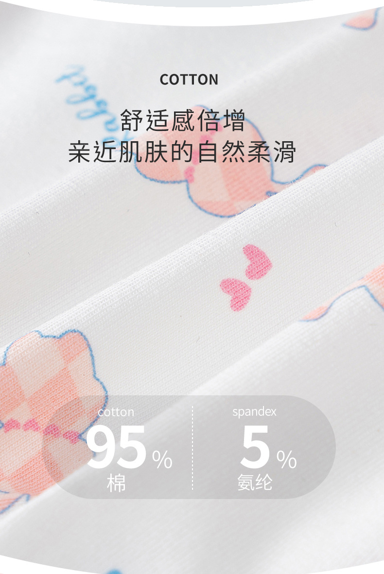 儿童内裤女平角纯棉抑菌中小童批发学生短裤女孩纯棉抗菌儿童四角 pic 2