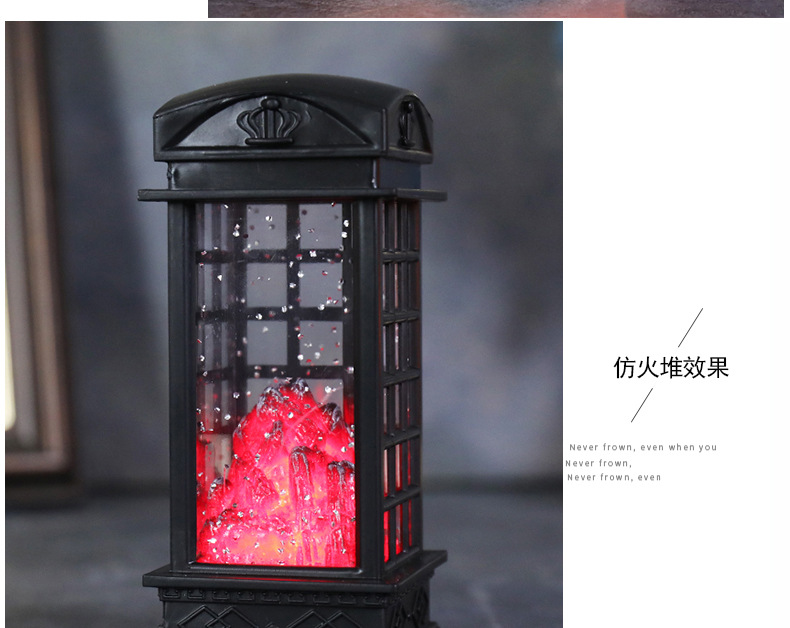 圣诞万圣节小风灯LED发光烛台灯小夜灯圣诞节装饰品创意圣诞礼物详情8