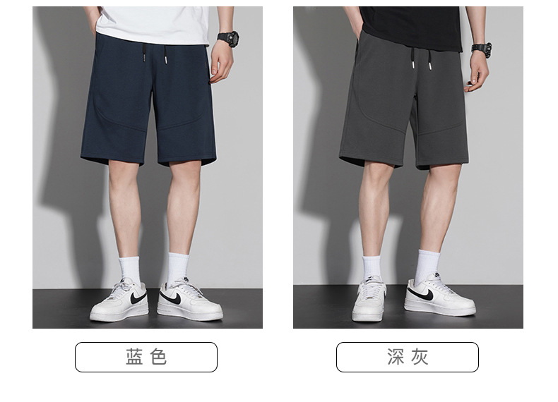 短裤男款夏季纯棉300g沙滩五分裤2023宽松潮流休闲运动裤篮球裤子详情6