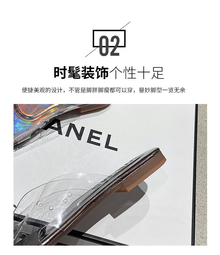 2024年夏季新款时尚亮色平底一字拖女外穿圆头纯色休闲设计感凉拖详情5