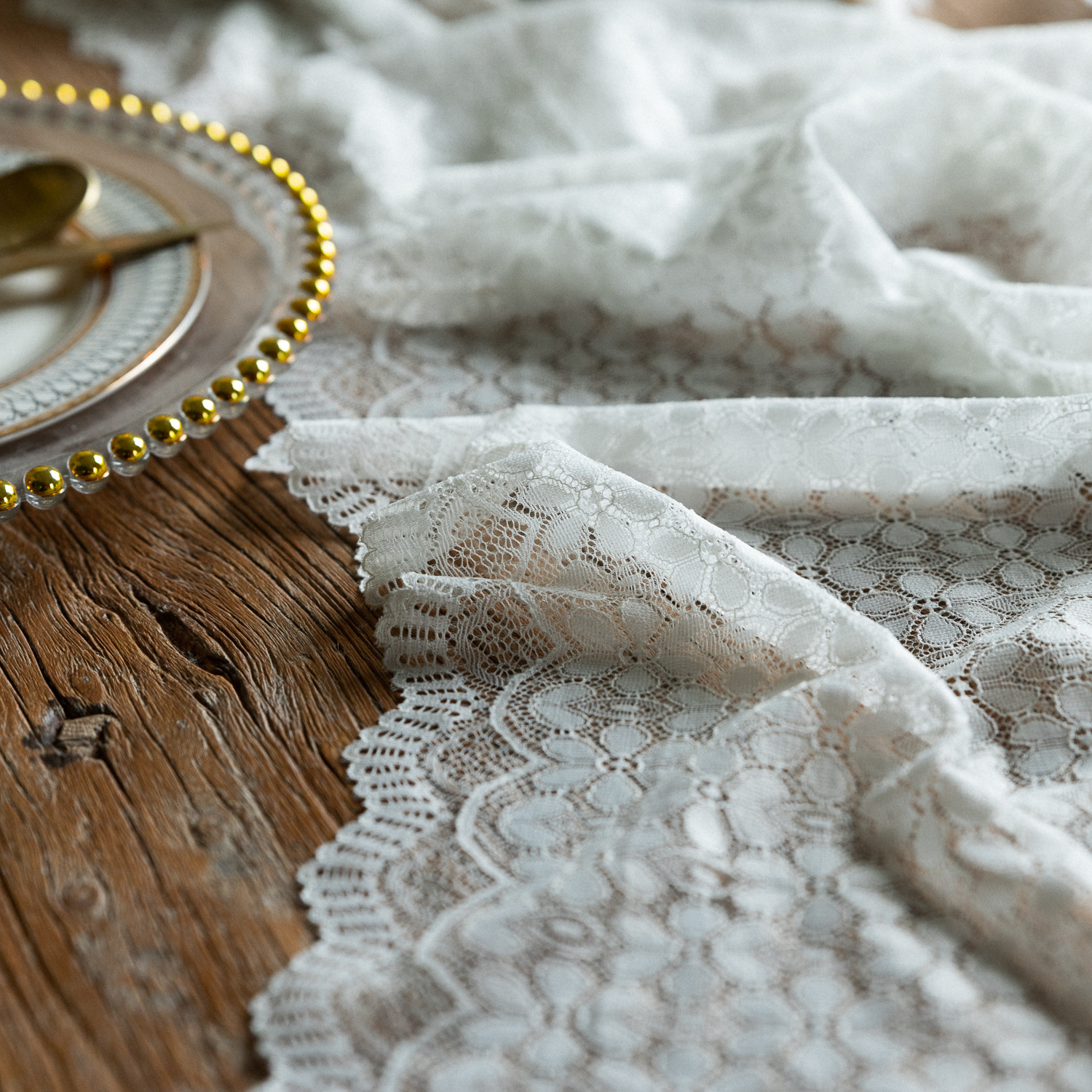 Lace table flag, American retro tablecloth, TV cabinet cover, home Chinese trend decoration bed flag, dressing table scarf, cross-border manufacturer pic 14