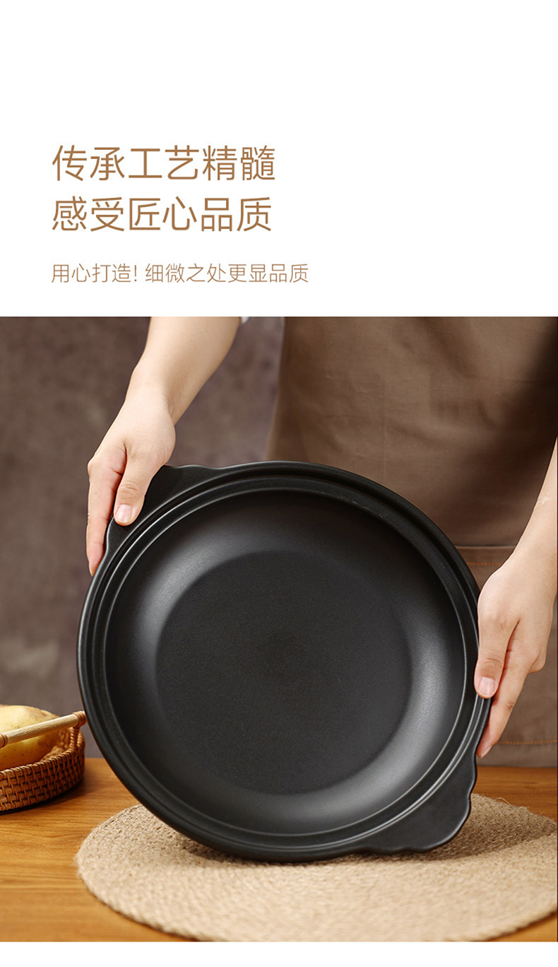 CNNB Chinese retro clay pot household high-temperature resistant shallow pot 煲仔饭 Special clay pot restaurant commercial ceramic pic 9