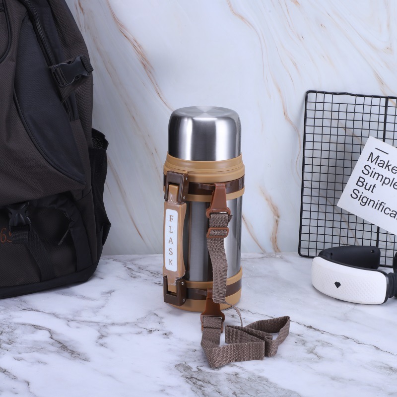 304 stainless steel vacuum insulated kettle, large-capacity kettle, outdoor sports travel kettle, portable handle thermos pic 13