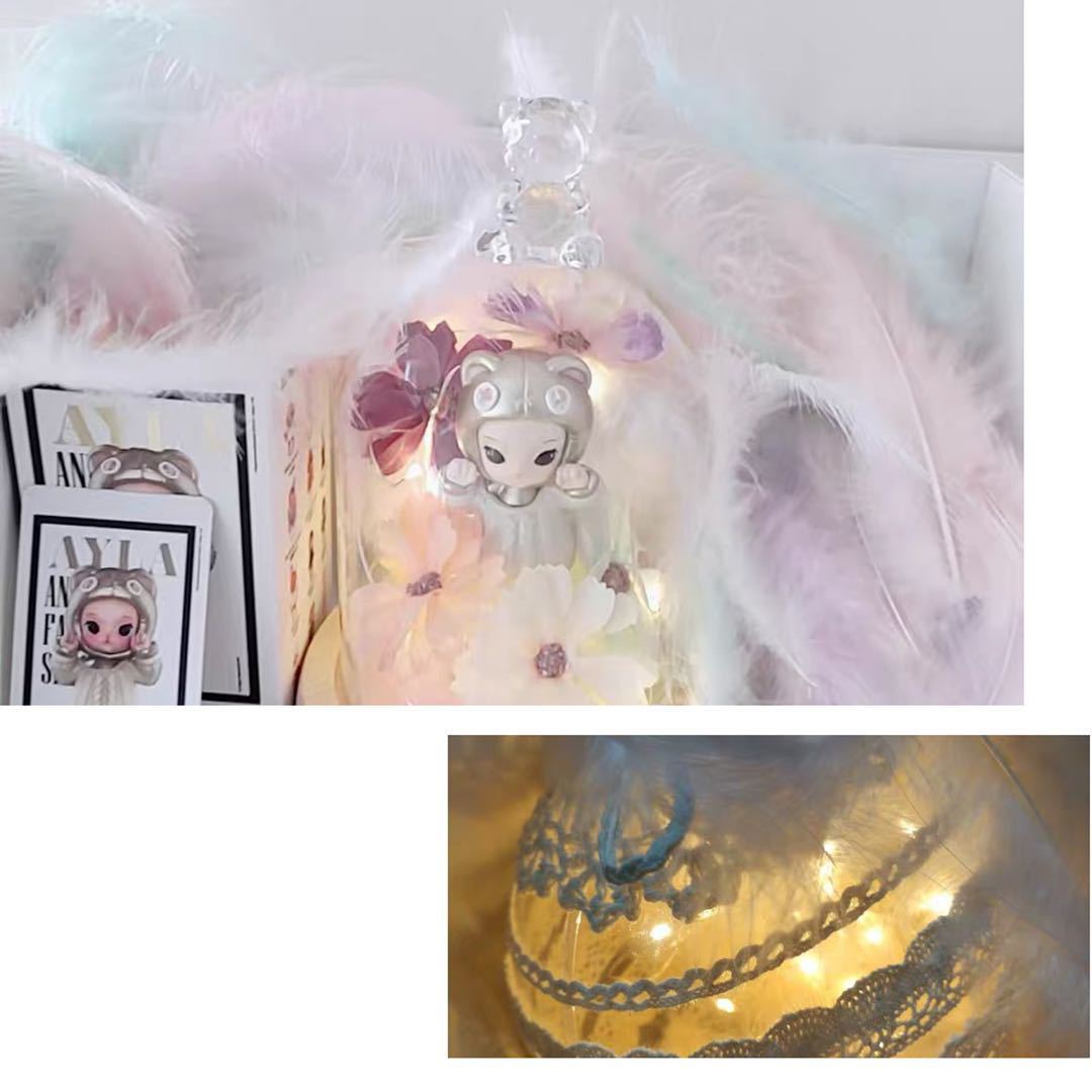 DIY cat teaser filled with fire chicken feather balls and pointed tail fleece, wedding and festival colorful feathers pic 25