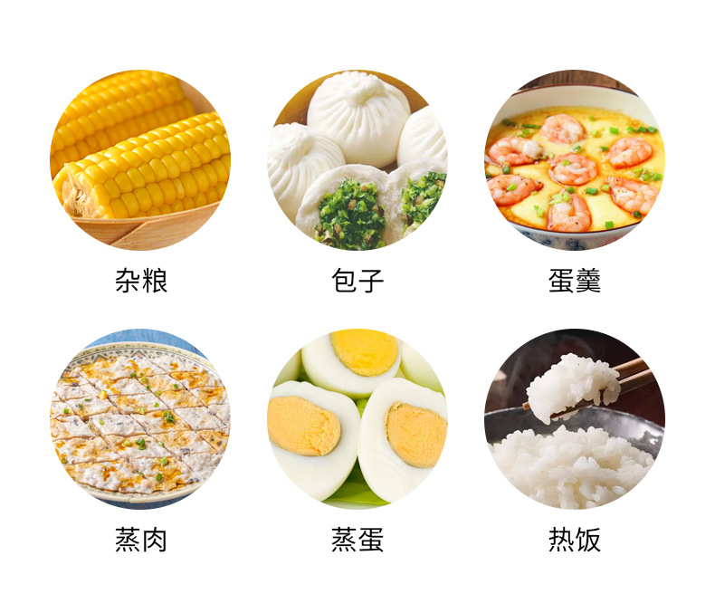 Three-layer electric steamer, transparent steam pot, time-scheduled steaming, boiling and stewing integrated breakfast machine, large-capacity electric steamer pic 6