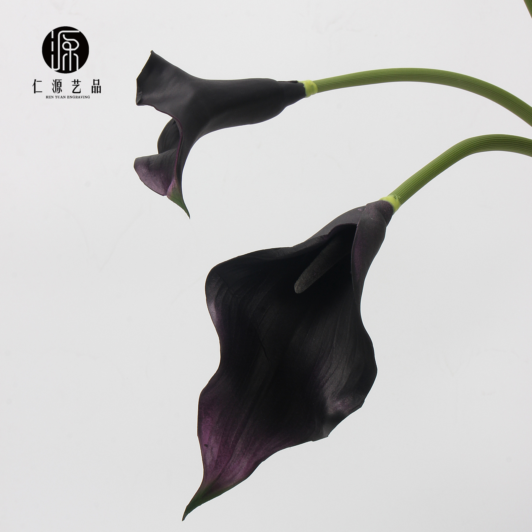 工厂直销 EVA马蹄莲仿真花海芋手感假花单枝婚庆家居插花配材道具详情44