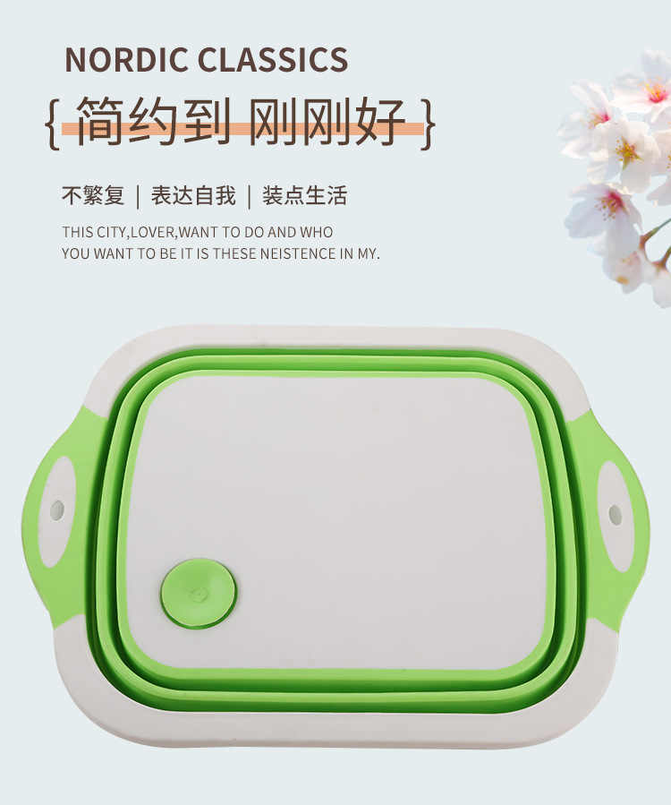 Folding cutting board, dual-purpose cutting board, household sink, anti-slip multi-functional adhesive board, plastic cutting board, hanging for storing vegetables pic 16