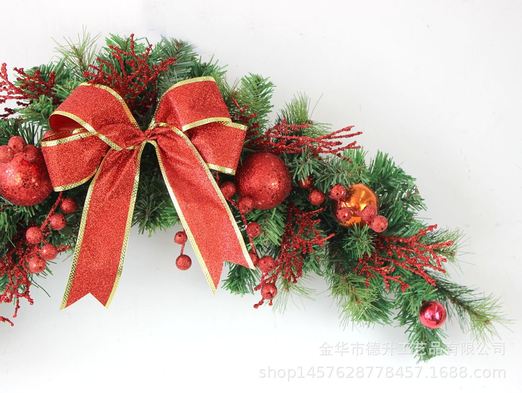Desheng Cross-border E-commerce Christmas wreath, rattan door lintel, upside-down tree, hotel scene decoration, Christmas hanging ornaments pic 10