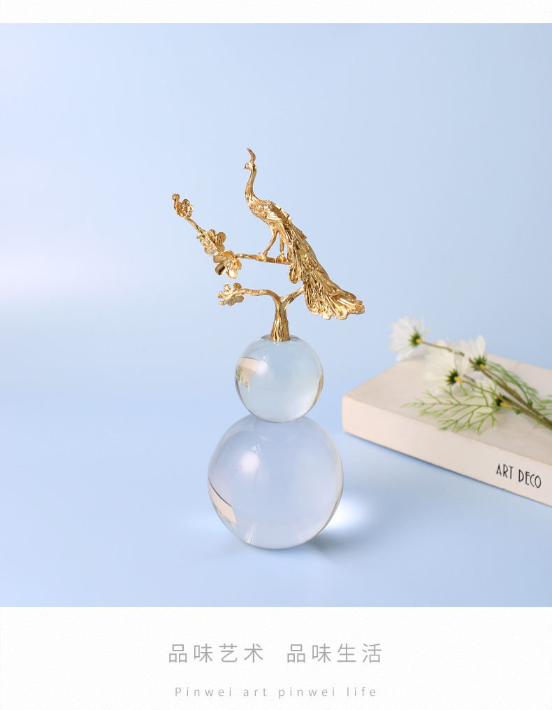 Creative crystal gourd ornaments, new Chinese-style living room entrance, TV cabinet, study, office, home decoration handicrafts, opening gifts, home soft decoration ornaments pic 29