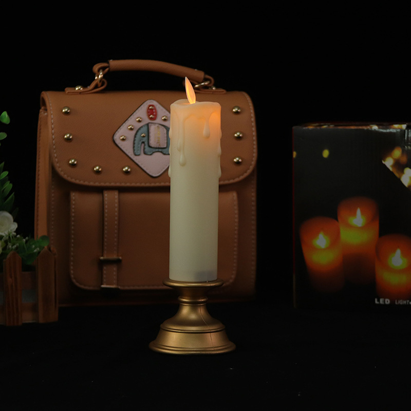 led Christmas creative gifts, plastic candlelight dinner, electronic candles, false flame offering Buddha lamps, simulated swinging candles pic 124