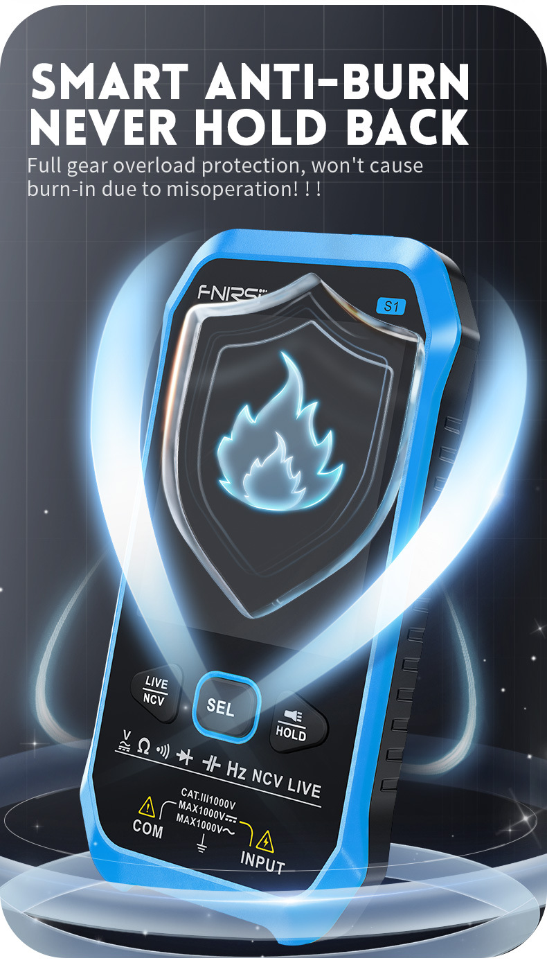 S1 multimeter digital high-precision fully automatic portable ultra-thin anti-burning digital display multimeter, electrician pic 14