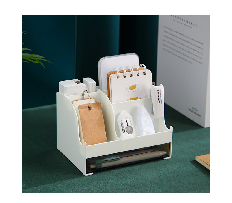 抽屉式化妆品收纳盒口红收纳防尘桌面文具整理盒详情17