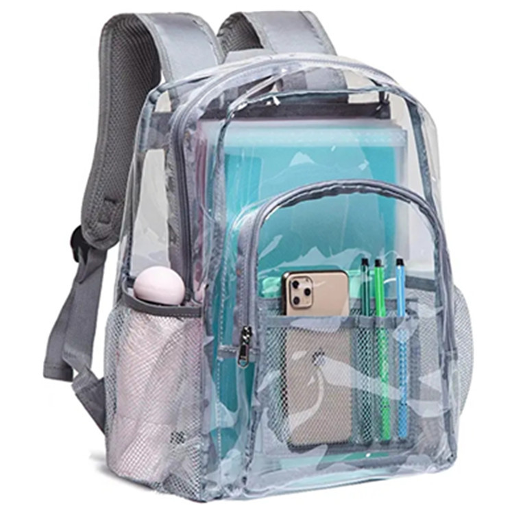 The new large transparent backpack and heavy-duty pvc transparent backpack are suitable for university work pic 7