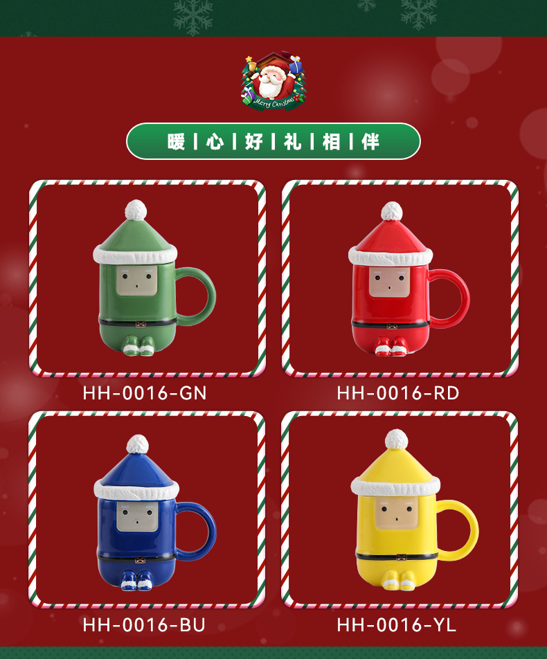 Ceramic Monster Hero ceramic cups, high appearance level, Santa-shaped mugs, advertising water cups, couple coffee cups wholesale pic 3