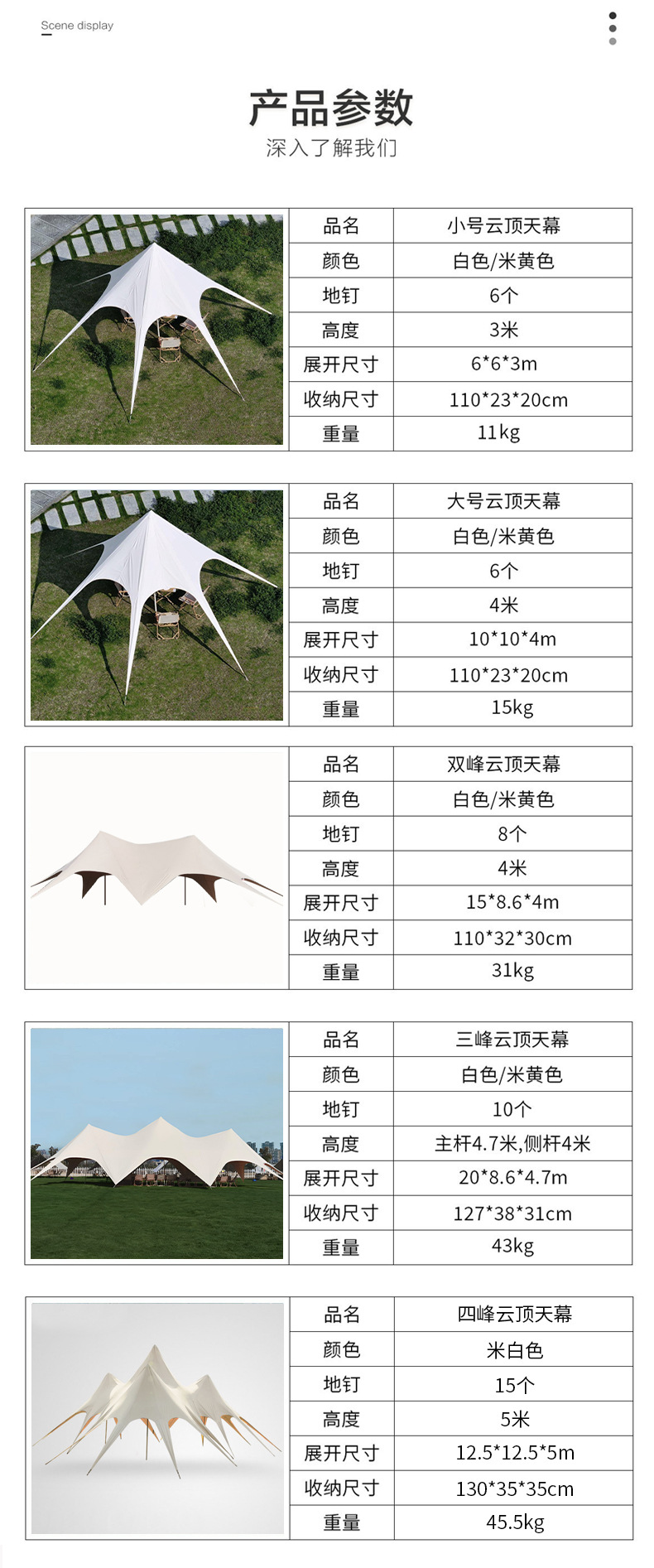 Outdoor Yunding Wanchongshan super-large three-peak tent camping, single-peak canopy, octopus, double-peak lotus canopy pic 11
