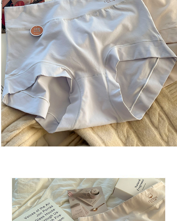 大码女士内裤女高腰提臀透气收腹胖mm200斤纯棉裆日系简约风短裤详情16