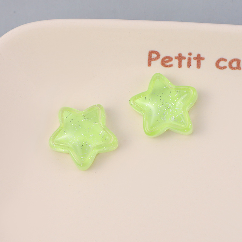 卡通冰透星星树脂配件DIY手机壳发卡奶油胶贴片饰品配件材料批发详情12