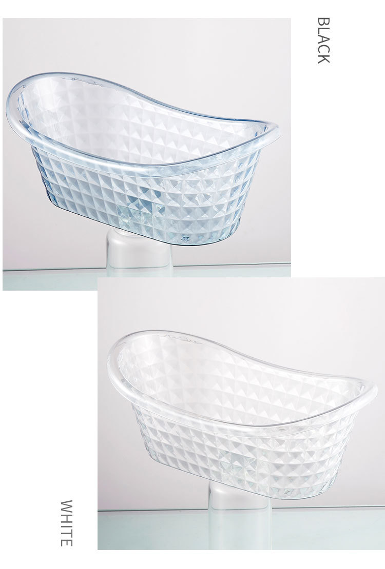 Plastic storage baskets, bathroom, cosmetics storage baskets, kitchen tabletop, transparent bathtub storage boxes pic 11