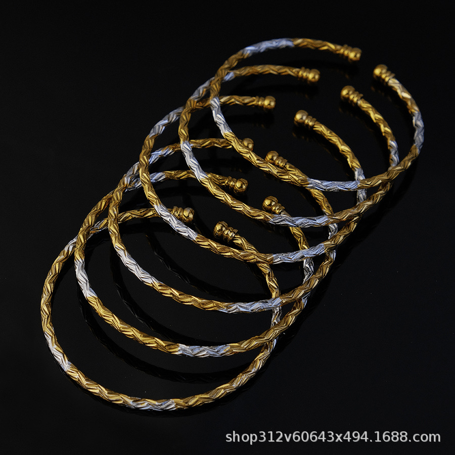 3MM gold-plated bracelet for women, African gold bead bracelet, gift for Ethiopian wedding brides pic 9