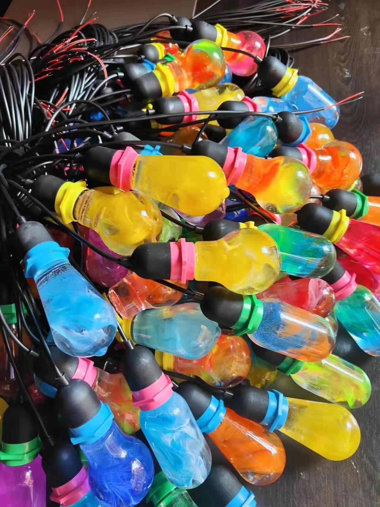 led seven-color glazed amber lamp, wishing bottle, tree lighting decorative lamp, outdoor waterproof, popular hanging tree chandelier pic 11