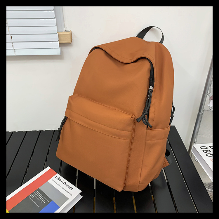 无印黑色书包男大学生 ins风日系简约男生背包初中高中生双肩包女详情15