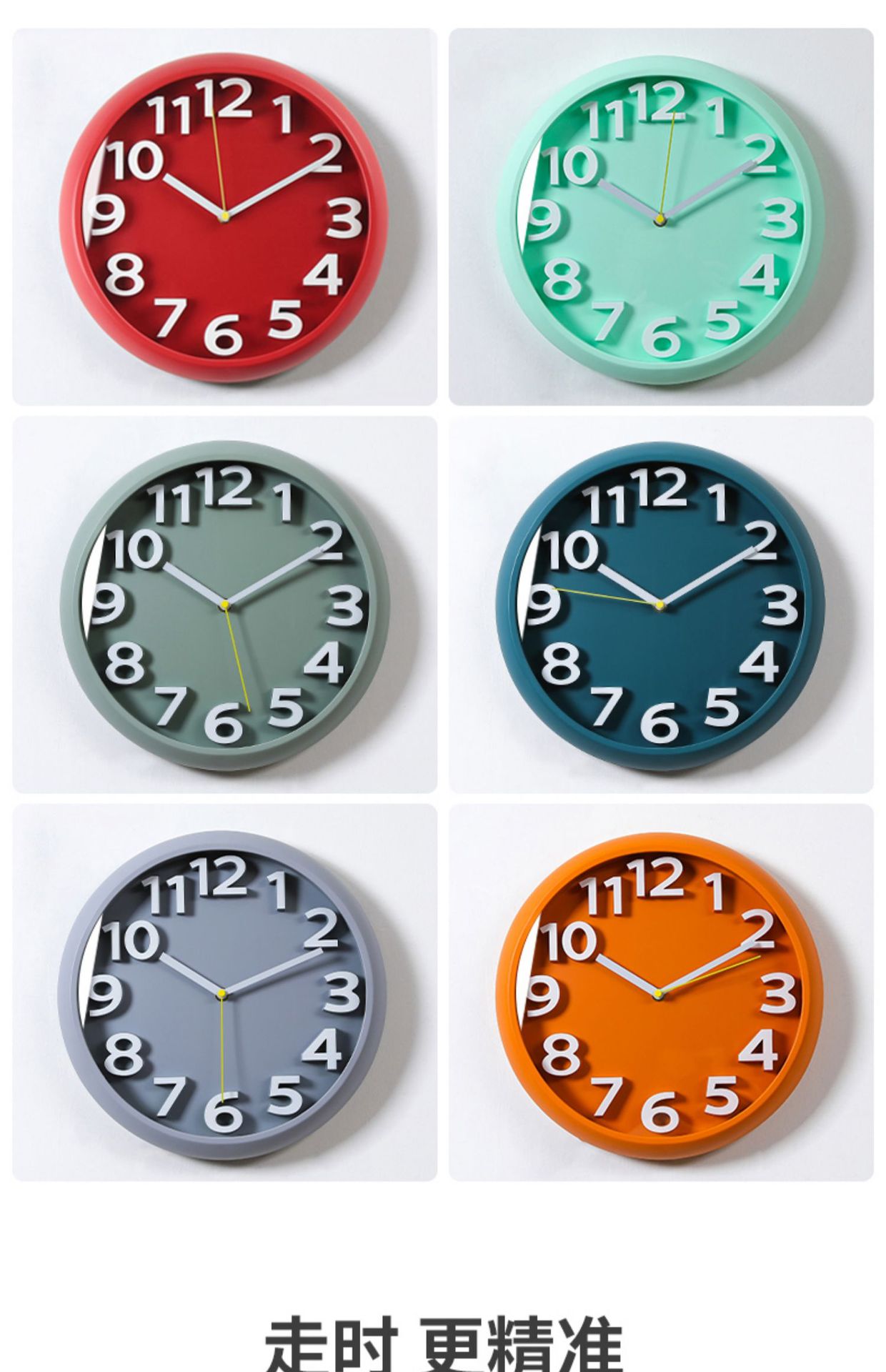 Hanlin Time Wave Modern and Simple Wall Clock, no need for drilling, home living room wall clock, fashionable wall watch, new large style pic 10