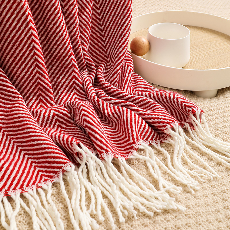 Sofa cover blanket, bed tail cover blanket, woven blanket, air conditioning blanket, shawl blanket, summer cooling blanket, nap blanket, towel wholesale pic 47