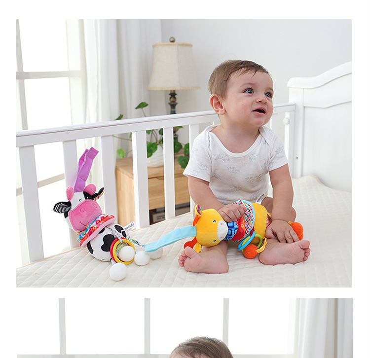 Bebé animal música pull bell car colgante sin batería baby cart colgante bell peluche juguete pic 12