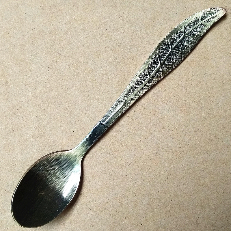 Retro European court tableware 6-piece set: fruit fork, cake fork, pomegranate flower, coffee spoon, small spoon, gold and silver, bronze, dessert spoon, dessert fork, coffee mixing spoon, tableware, ice cream spoon, fork spoon pic 36