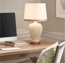 American-style creative ceramic gourd table lamp, bedside lamp, retro living room and study decorative lamp, simple American-style lighting fixtures, European style pic 31