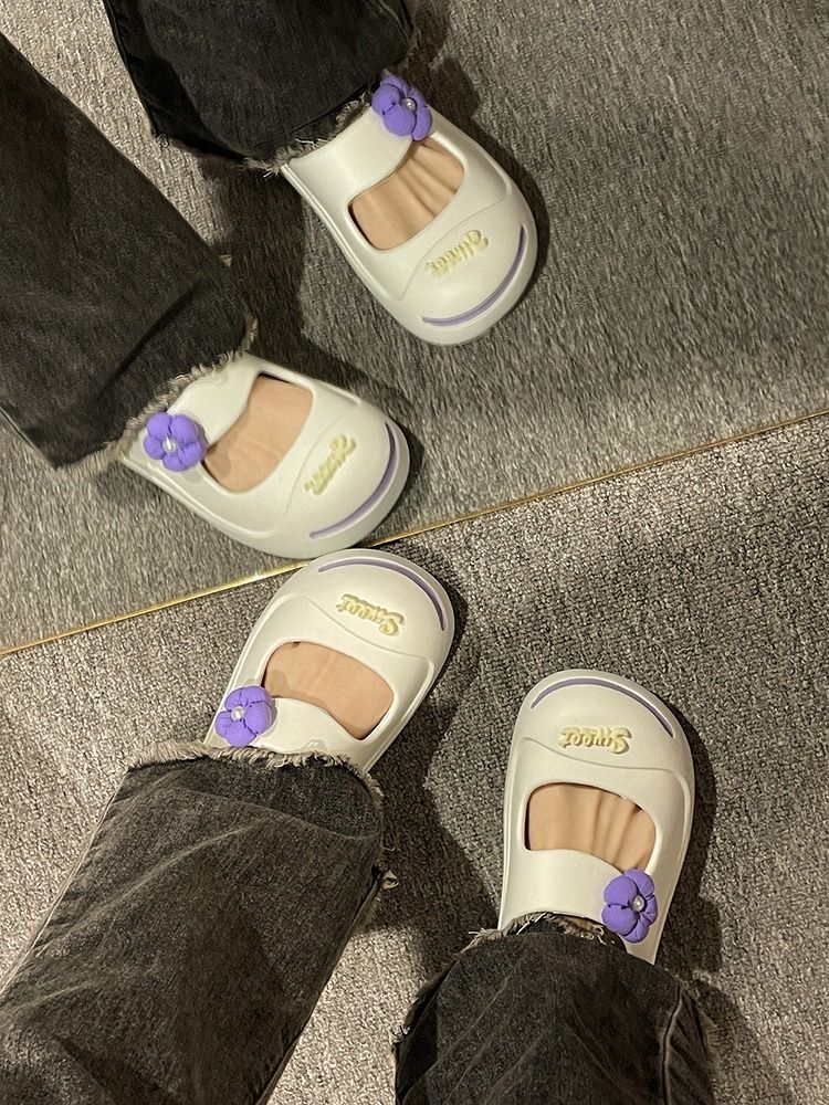 开口笑半包半拖鞋女士2023夏季新款时尚百搭可爱学生厚底凉拖鞋女详情30