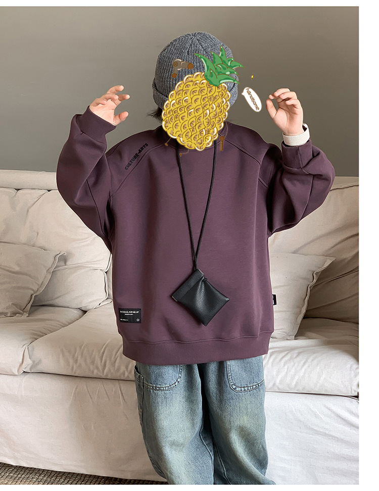 童装2024新款卫衣儿童卫衣男童时髦潮打底衫韩版宝宝上衣男孩宽松详情12