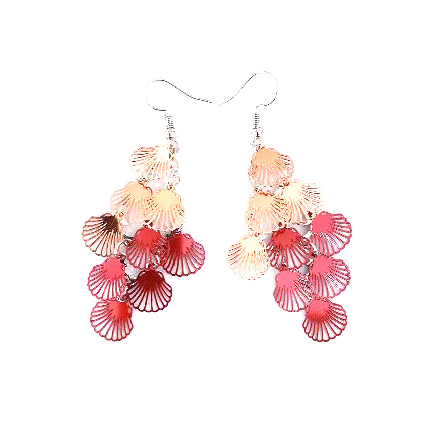 New arrivals: Popular European and American shell multi-color small nine-piece earrings and pendants, cross-border bestsellers, color-blocked tassel earrings pic 11