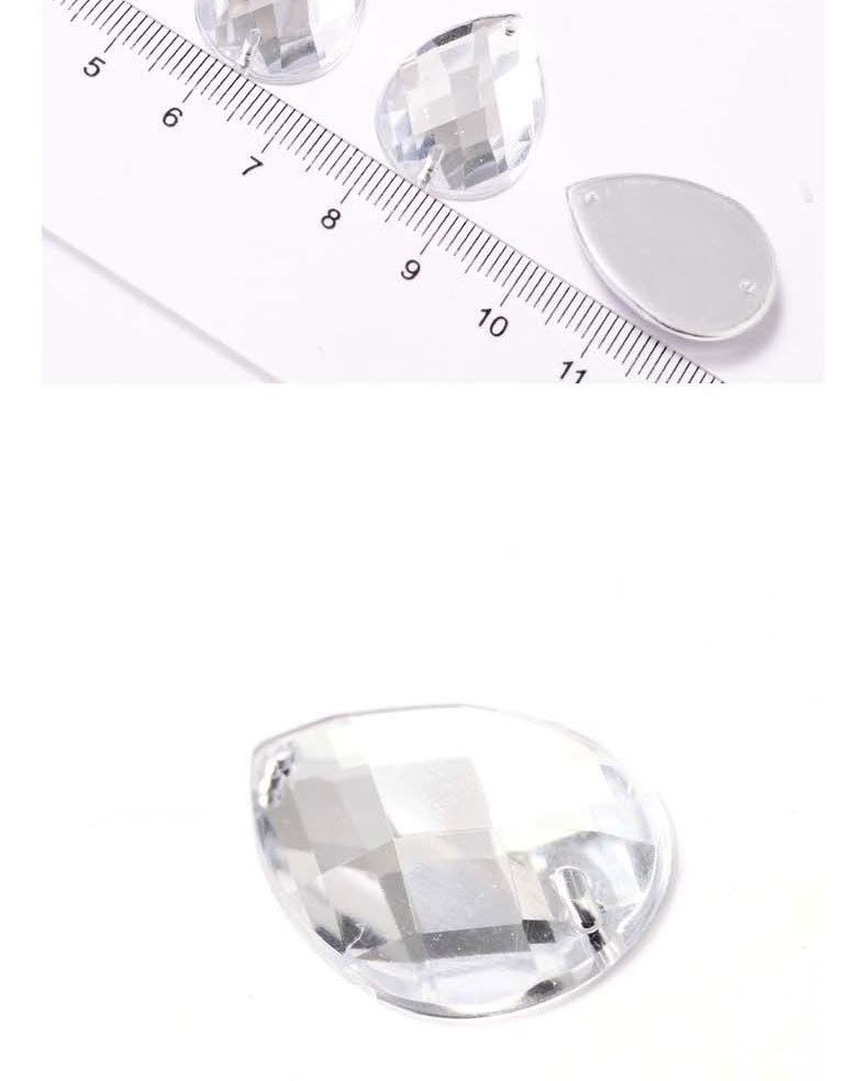 仿进口台湾亚克力钻水滴格面棱形菱形双孔平底手缝钻 diy饰品配件详情25