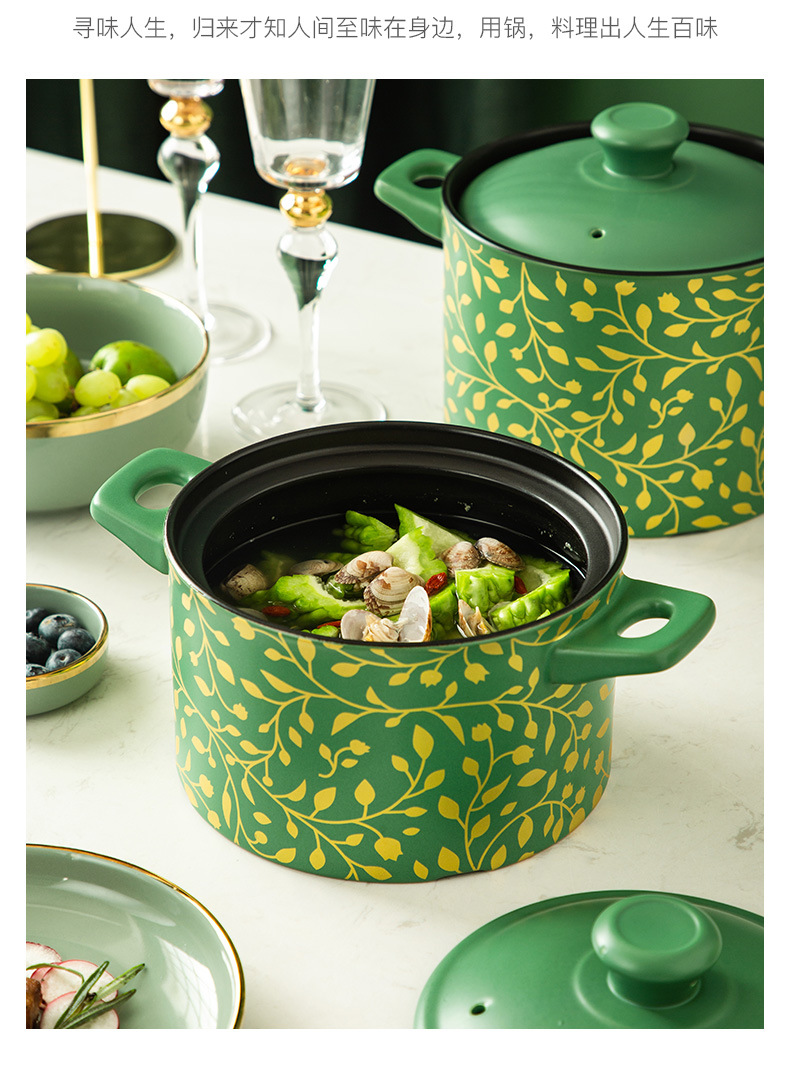 CNNB clay pot stew pot, household gas ceramic soup pot, small high-temperature resistant 煲仔饭 pot, stone pot for making soup, clay pot pic 14