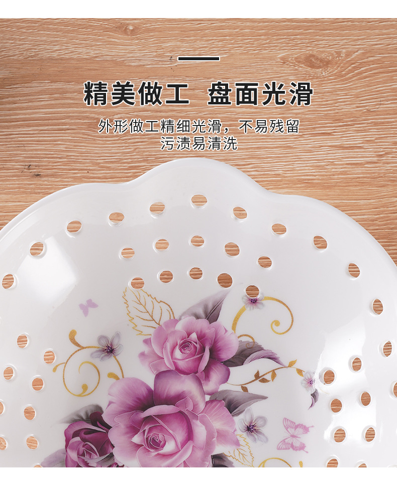 Hollowed-out fruit baskets and fruit plates, melamine imitation porcelain kitchen vegetable baskets, living room kitchen home hollowed-out fruit baskets and fruit plates pic 17