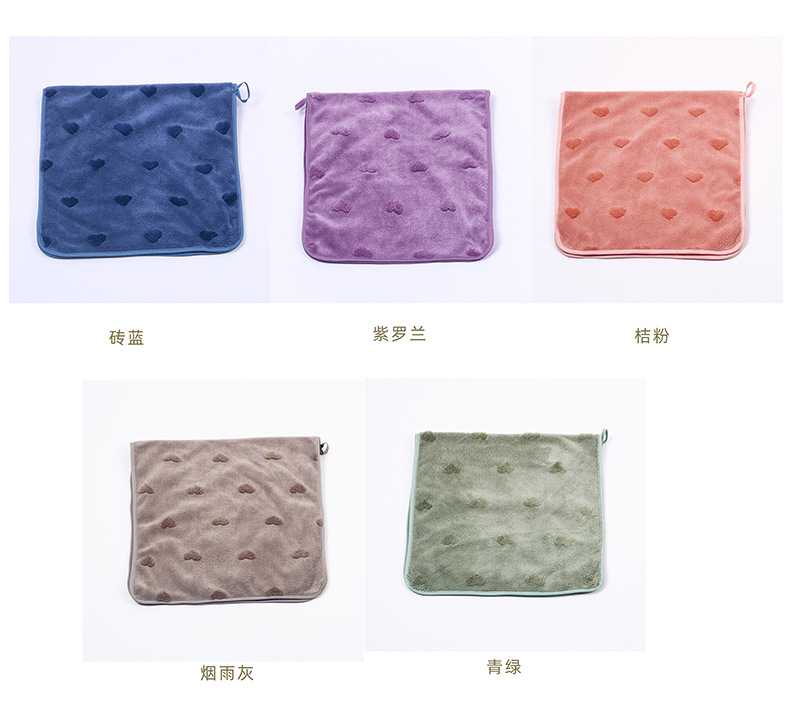 凌峰纺织2024新款毛巾提花浴巾爱心图案头发家居柔软时尚礼盒详情7