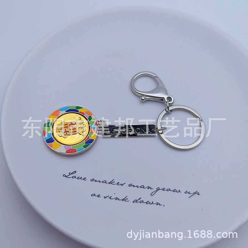 厂家定制个性金属旅游纪念品立体光面小熊贴纸挂件锌合金钥匙扣详情21