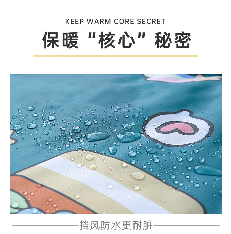 冬款印花防水挡风被侧翼加绒款电瓶车防风被冬季加绒加厚防风罩详情10