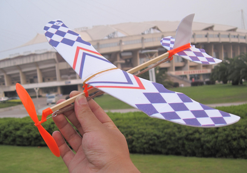 Mini miniature Thunderbird, divine bird, rubber band, power aircraft, glider, model aircraft, experiment, diy, science and education pic 7