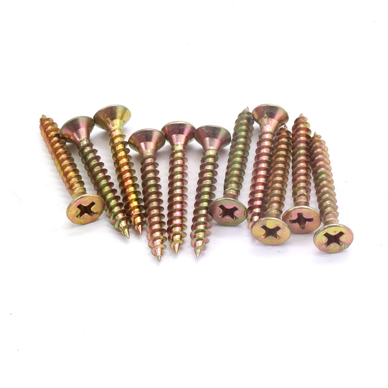 Factory direct sales of high-strength self-tapping screws, flat head cross self-tapping wood screws, fiberboard nails, countersunk quick screws pic 7