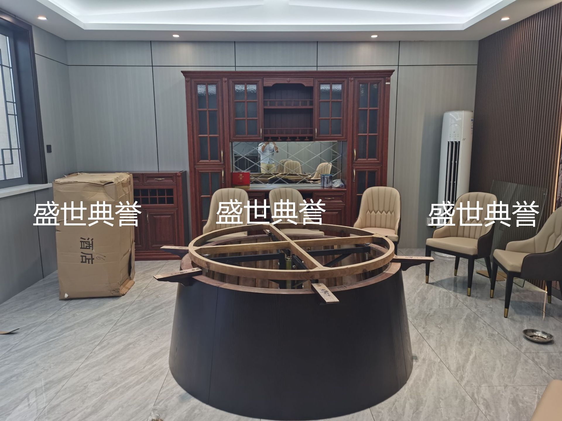 佛山专业生产酒店实木电动餐桌酒楼电动转盘餐桌海鲜餐厅轻奢餐桌详情4