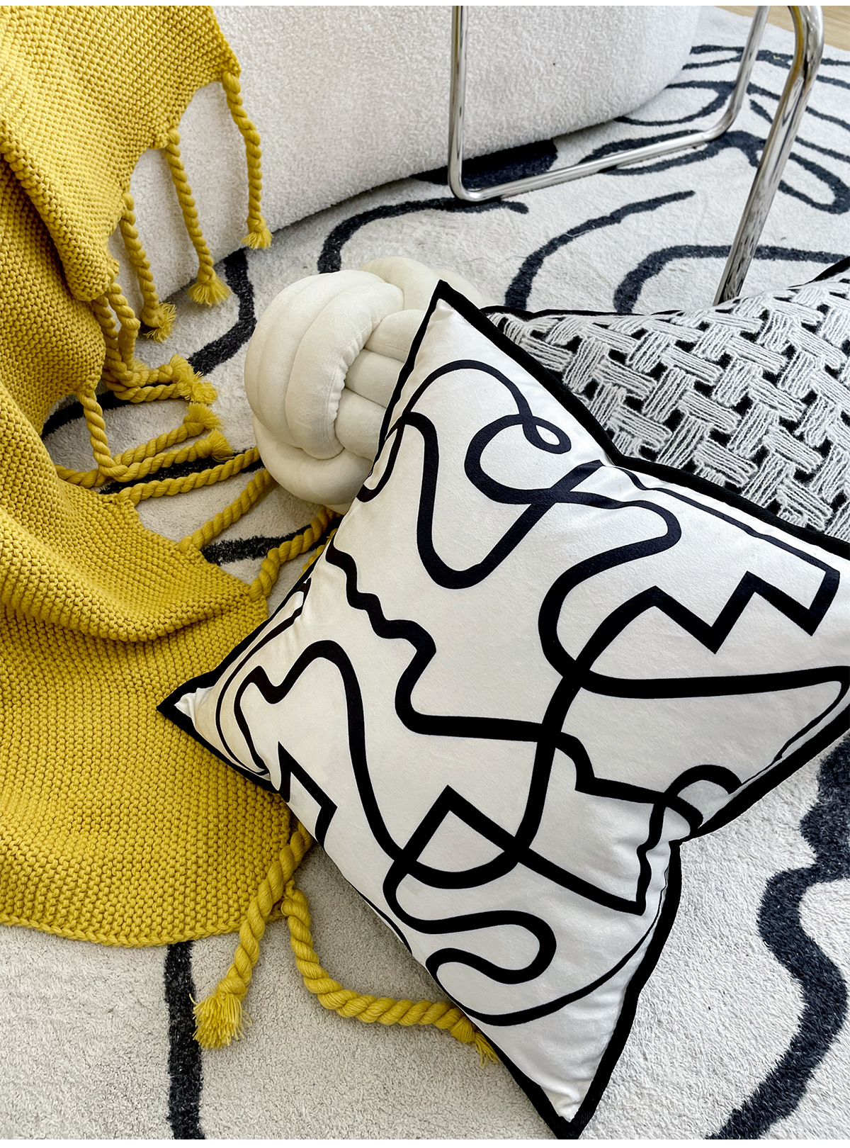 跨境亚马逊家居客厅沙发靠枕床头靠垫背ins风现代简约沙发抱枕套详情20