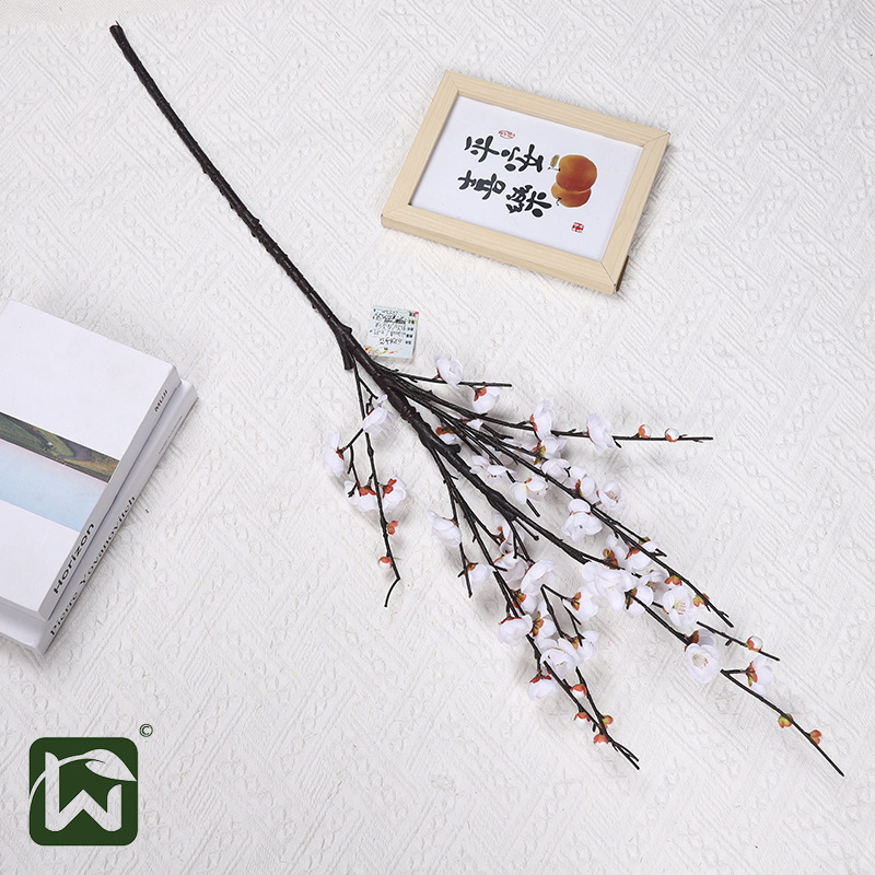 Cross-border artificial roses, plastic artificial flowers, artificial green plants, single plum blossoms, flower arrangement decorative items, sets, festival props pic 20