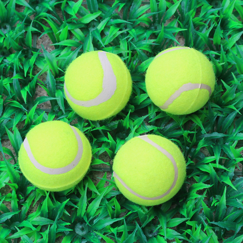 Pet tennis toys, micro-elastic rubber balls, dog biting and throwing training interactive tennis toys, training supplies pic 1