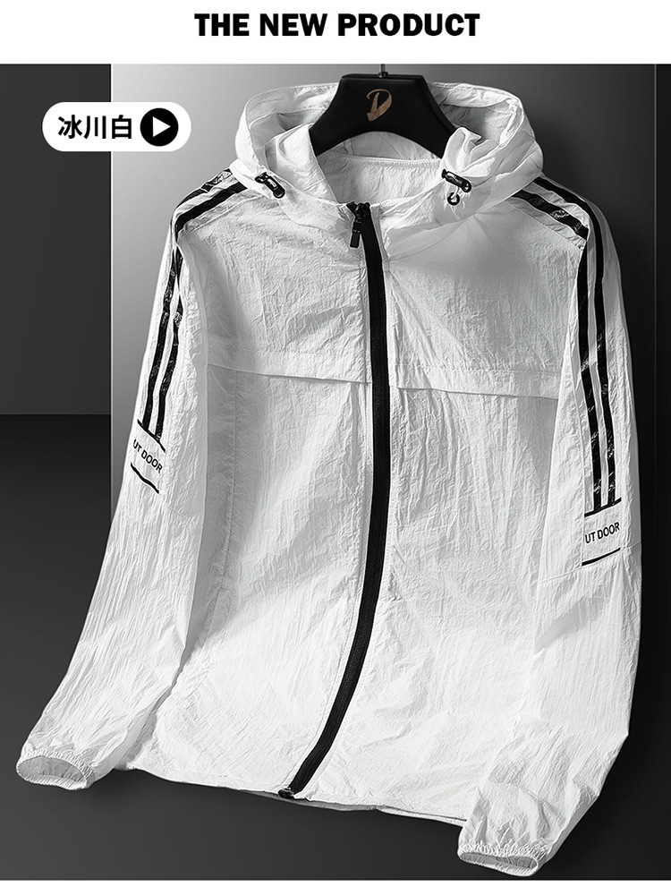 Sun protection clothing for men, ice silk trendy, ultra-thin, breathable, summer sports, UV protection, large-sized coat, skin care clothing for men, jacket for men pic 10