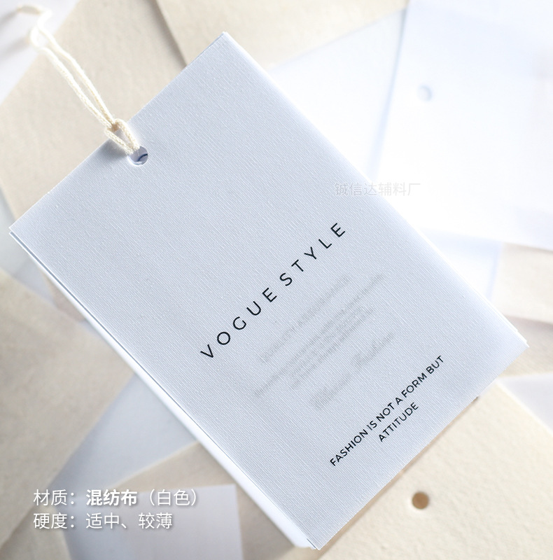 棉麻吊牌定 做LOGO高端女装帆布挂牌定 制衣服丝网印标签制作商标详情20