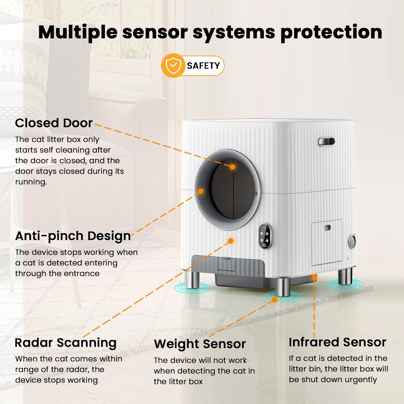智能猫砂盆猫厕所全封闭感应舱门APP带摄像头全自动超大号除臭新详情3