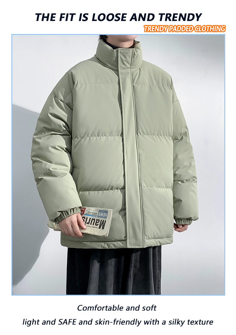 Cross-border M-8XL large-sized cotton-padded jacket for both men and women, winter custom thickened stand-up collar cotton-padded jacket, loose thickened cotton-padded jacket for men pic 11